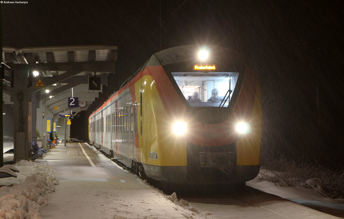 1440 154 der HLB als Mess DbZ 91500 (Hirschsprung-Hinterzarten) in Hinterzarten 15.12.17