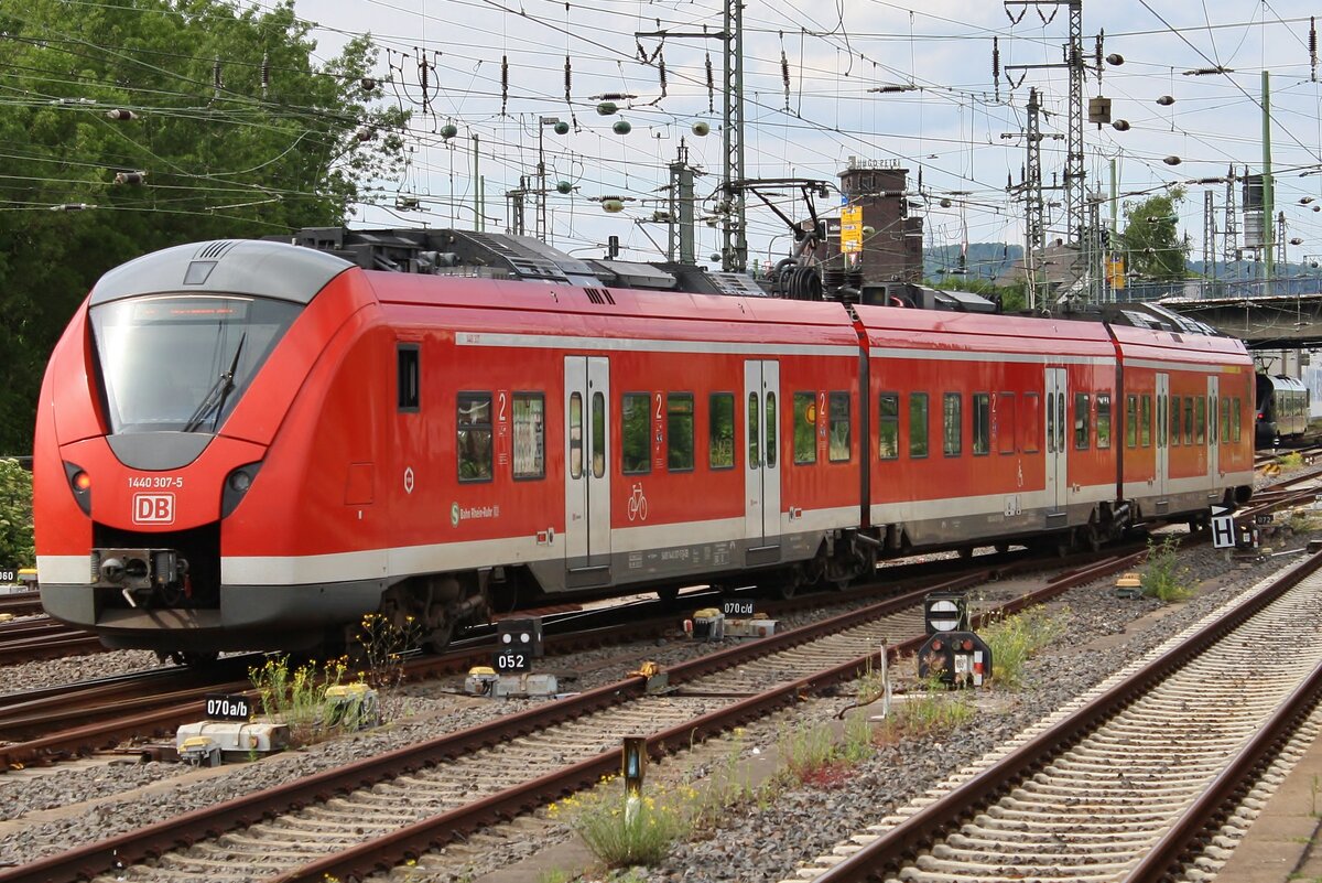 1440 307-5 verlässt am 20.06.2021 als S5 von Hagen Hauptbahnhof nach Dortmund Hauptbahnhof den Startbahnhof. 