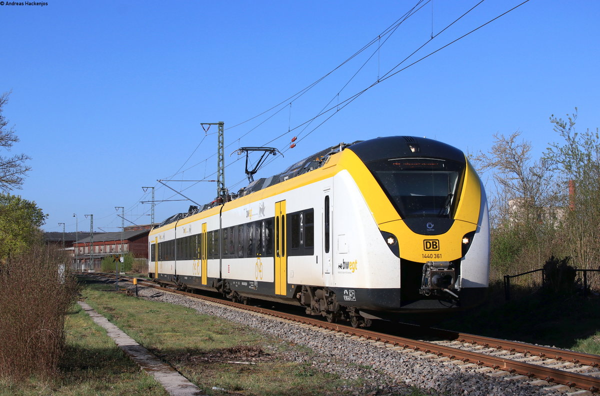 1440 361 als S 9655 (Titisee-Villingen(Schwarzw)) bei Hüfingen 14.4.20