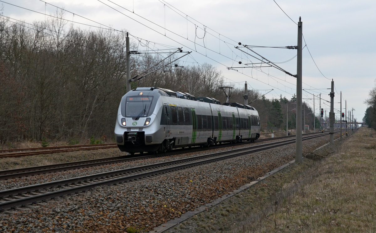 1442 115 erreicht als RB von Falkenberg(E) nach Bitterfeld am 27.03.16 Burgkemnitz.