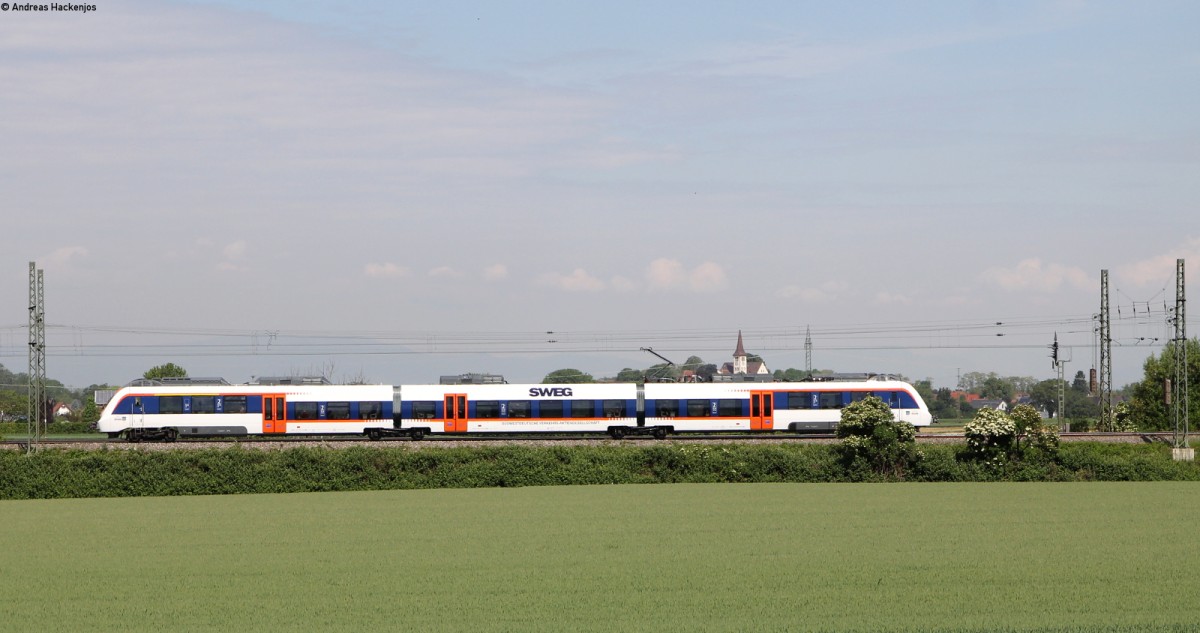 1442 150-7 (ET 150) als SWE87753 (Freiburg (Brsg)Hbf-Staufen) bei Bad Krozingen 20.5.14