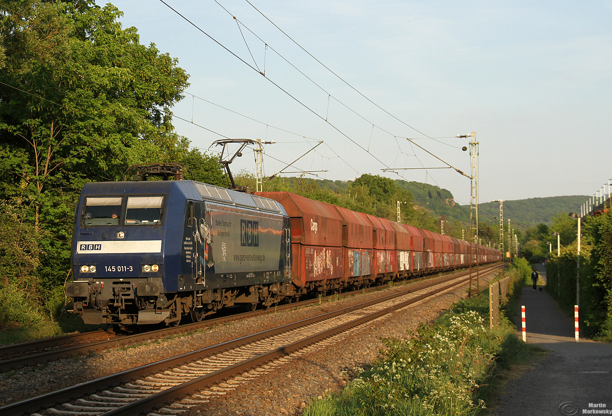 145 011 bei BN Limperich am 27.04.2020