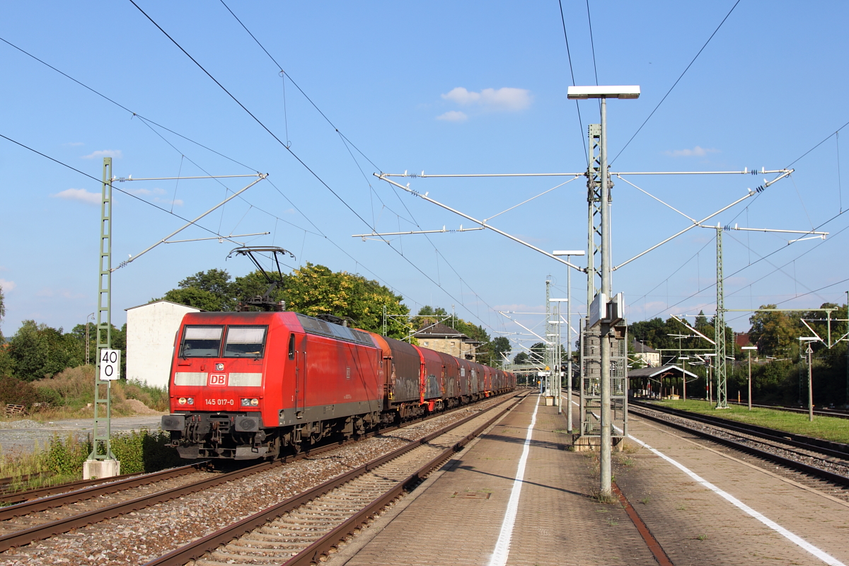 145 017-0 DB Cargo in Hochstadt/ Marktzeuln am 29.08.2017