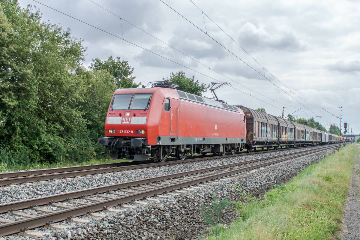 145 032-9 bei Thüngersheim am 17.08.2021
