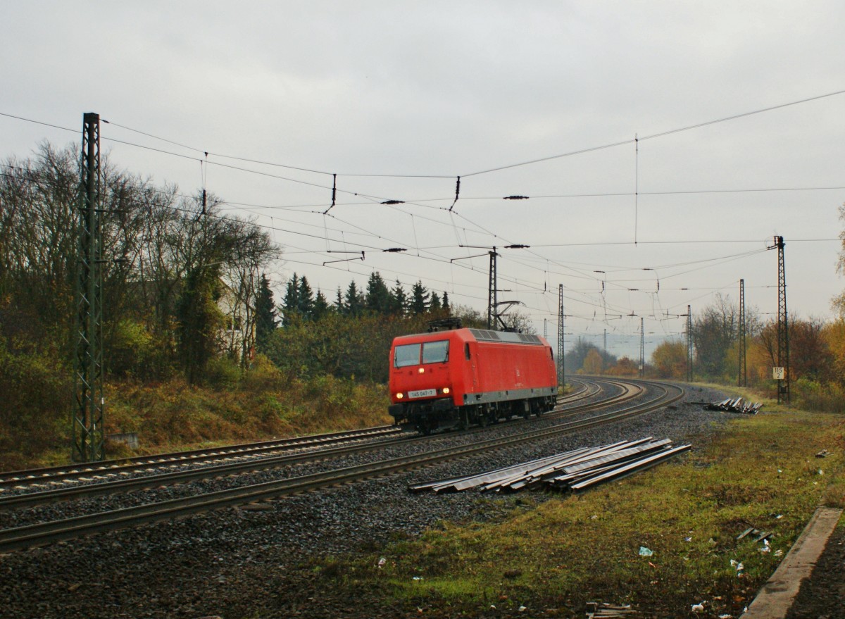 145 047-7 alleine am 14.11.13 Richtung Fulda.