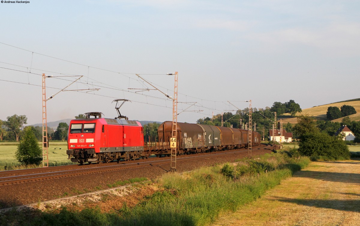 145 052-7 mit einem Mischer bei Dehnsen 12.6.15