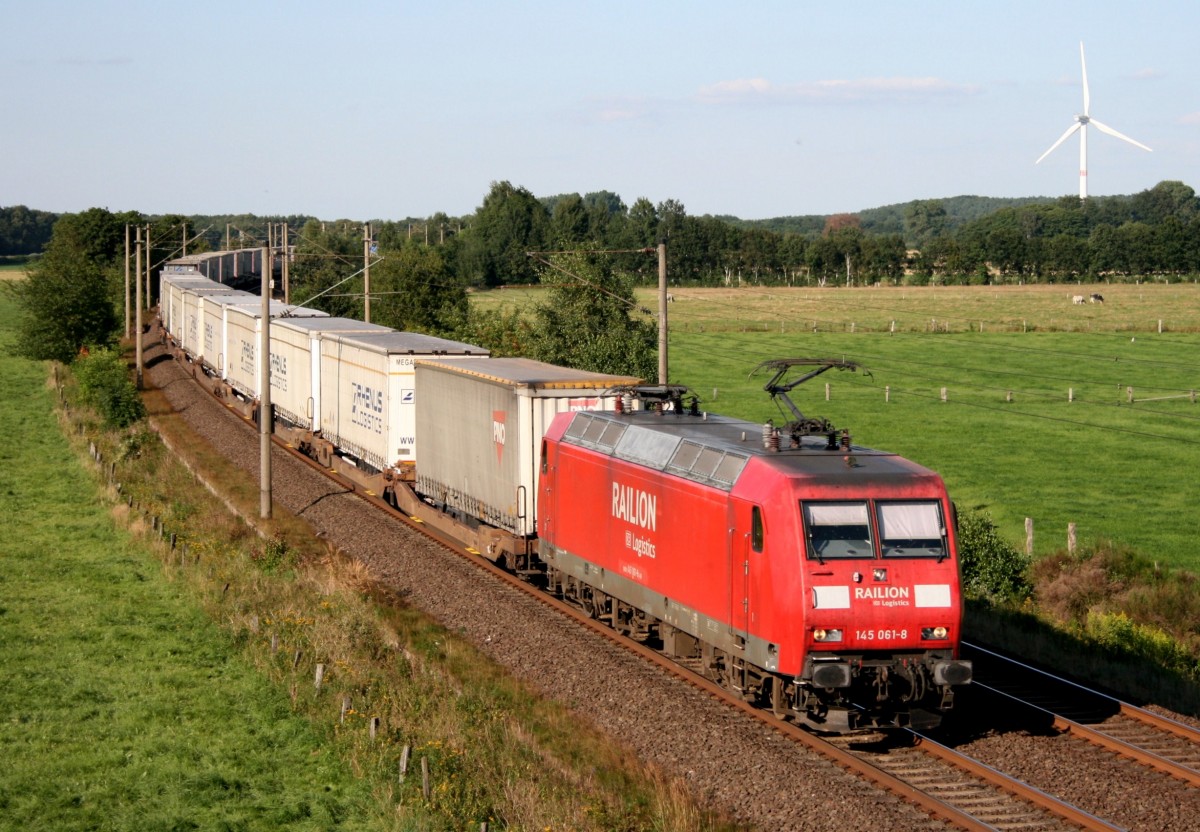 145 061 mit EZ 44721 (G�teborg–Hannover-Linden) am 14.08.2012 zwischen Maschen Rbf und Jesteburg