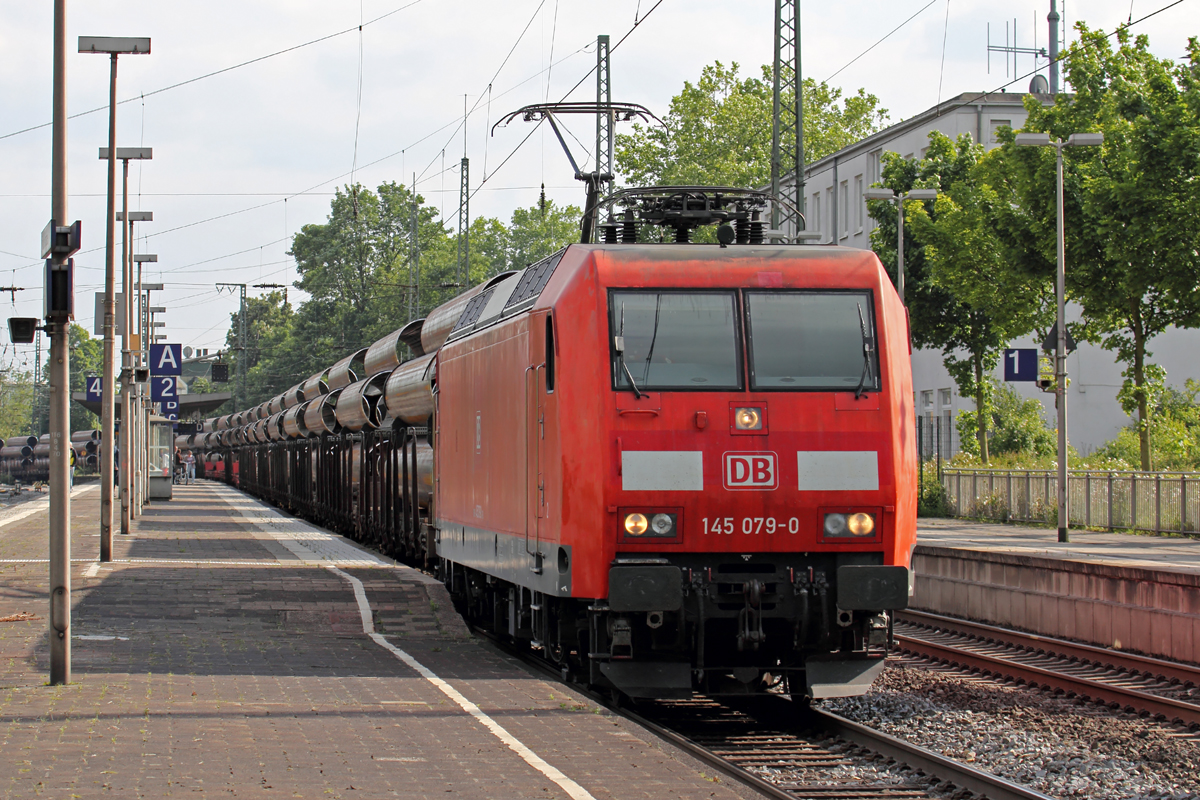145 079-0 durchfährt Recklinghausen 9.6.2015