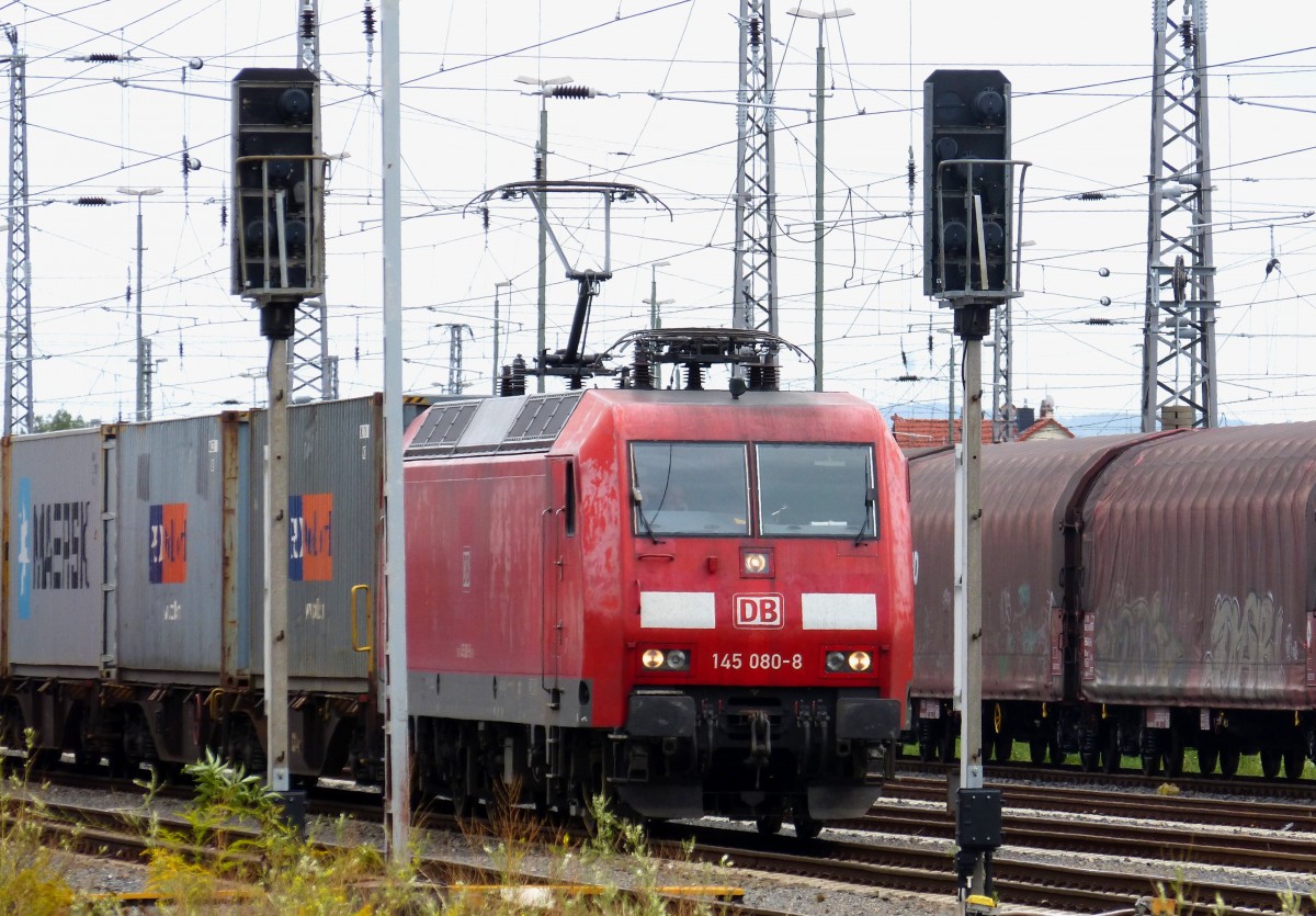 145 080-8 Gterbahnhof Nordhausen 01.09.2013