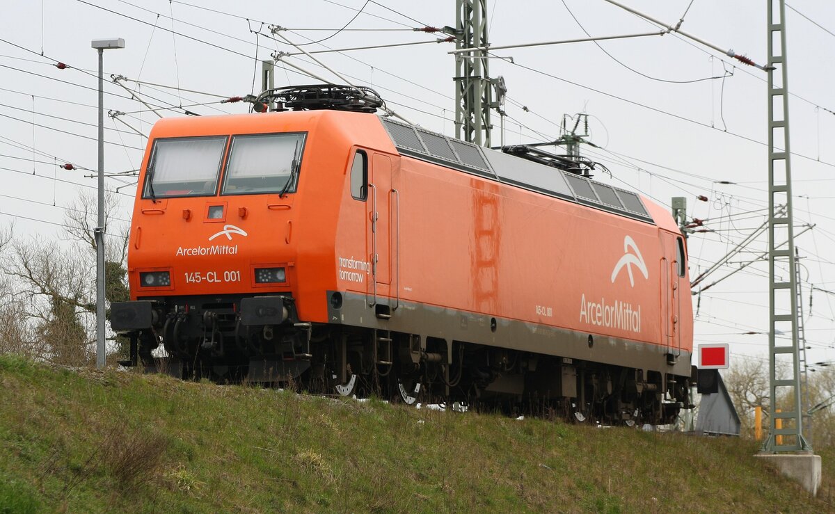 145 081-6 D-EKO / 145-CL 001 | Stralsund-Rügendamm | von der Werftstrasse aus aufgenommen | April 2023