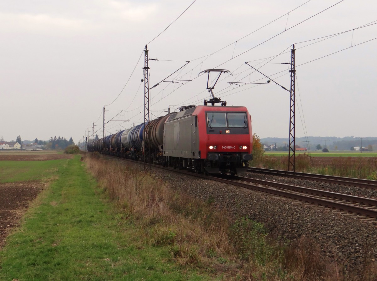 145 084-0 zu sehen am 14.10.15 in Neu-Ulm.
