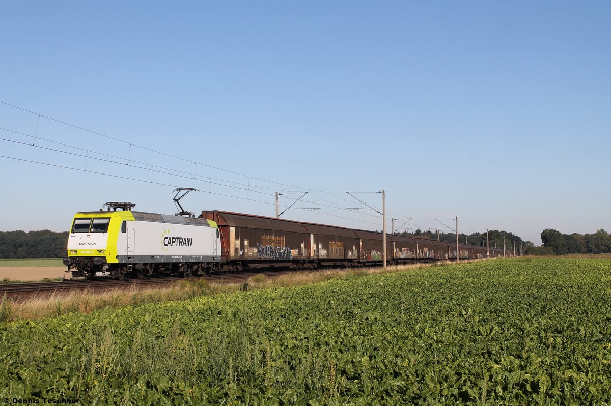 145 094-9 Captrain mit Porschezug bei Sierße 25.08.2016