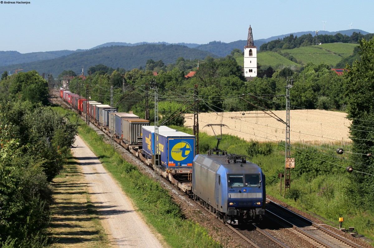 145 098-0 mit einem KV Zug bei Denzlingen 10.7.15