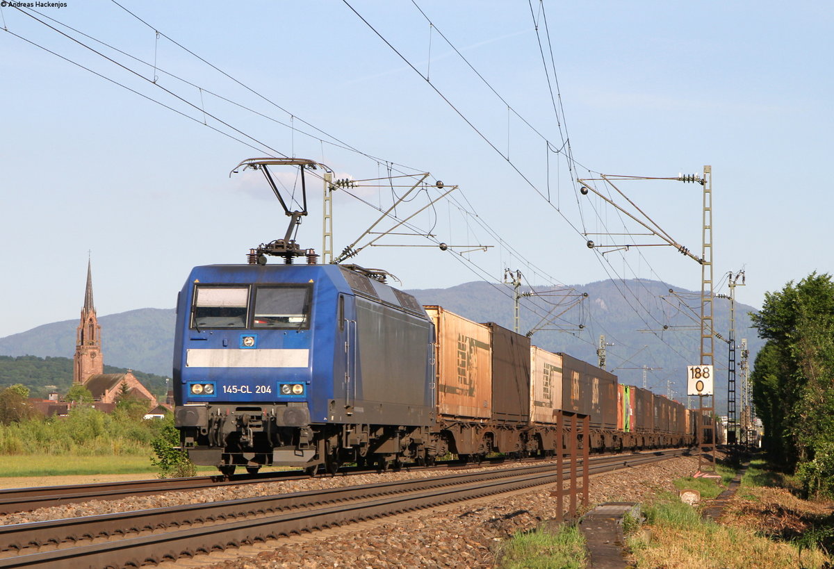 145 100-4 mit einem KV Zug bei Köndringen 17.5.17