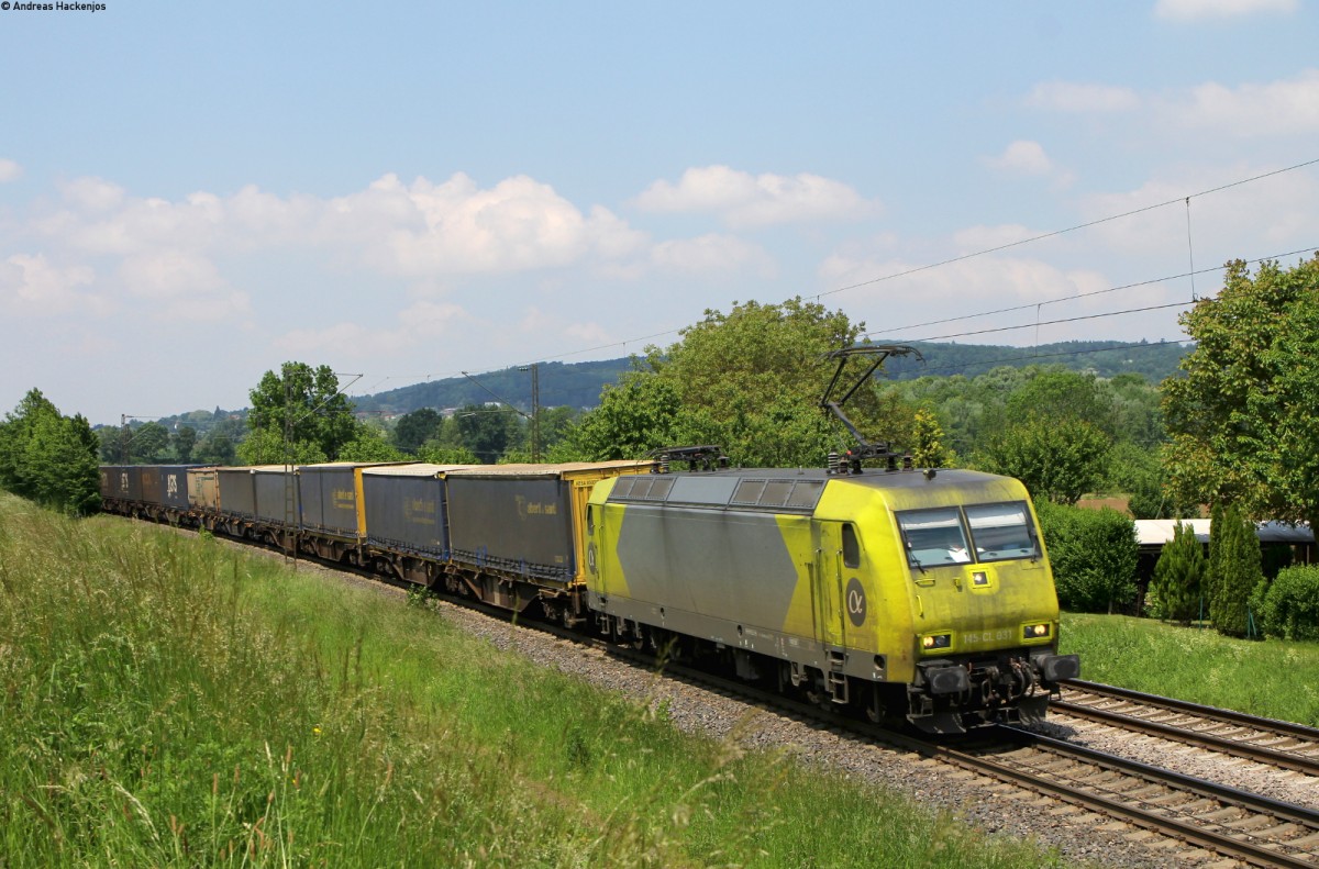 145 531-0 mit dem DGS 41589 (Zeebrugge-Piacenza) bei Kolmarsreute 21.5.15