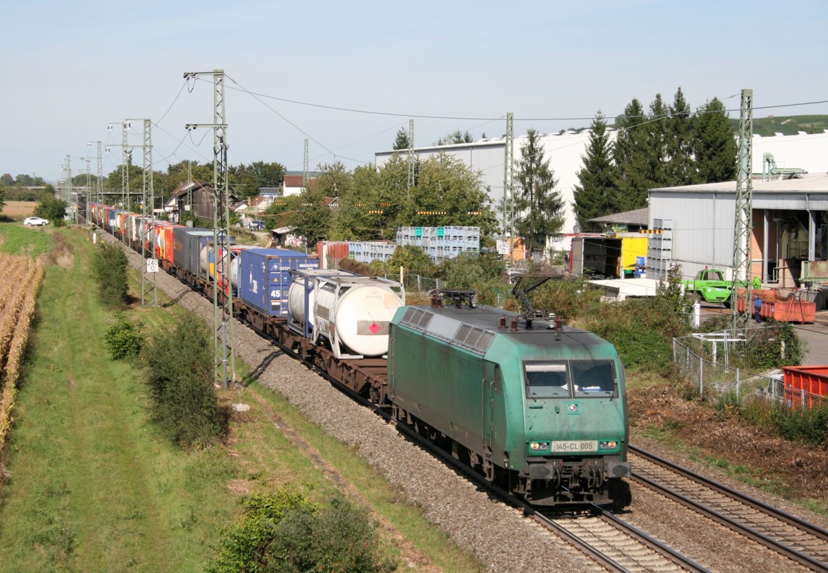 145-CL 005 mit DGS 40145 (Crossrail, Rotterdam–Mortara) am 20.09.2012 in Auggen