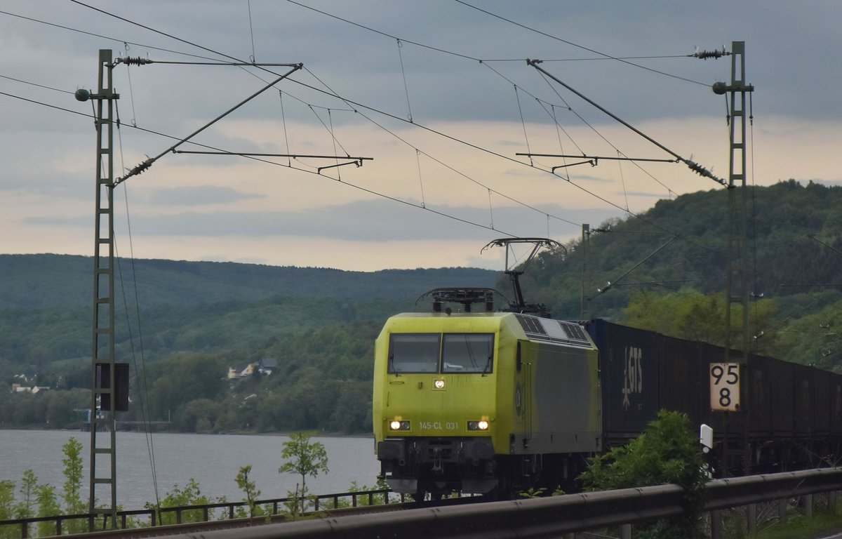 145-CL 031 in Koblenz talwärtsfahrend in Stolzenfels am Freitag den 12.5.2017