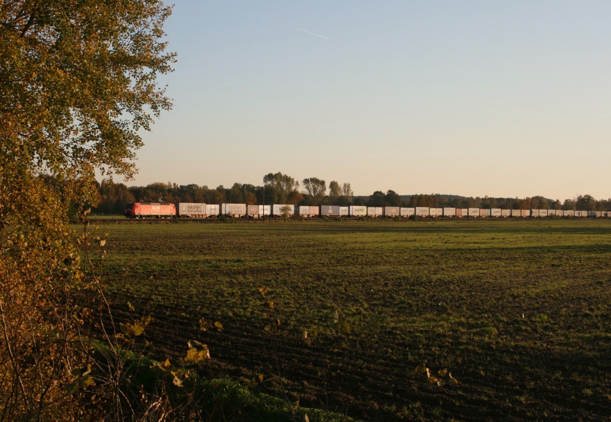 145 xxx mit TEC 41351 (Bremerhaven–Decin) am 22.10.2011 zwischen Jesteburg und Maschen Rbf