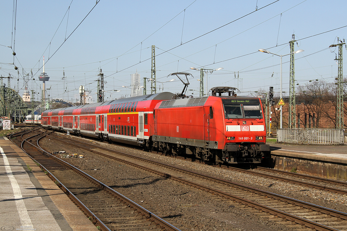 146 001 am RE9 nach Siegen in Köln Messe/Deutz am 01.04.2019
