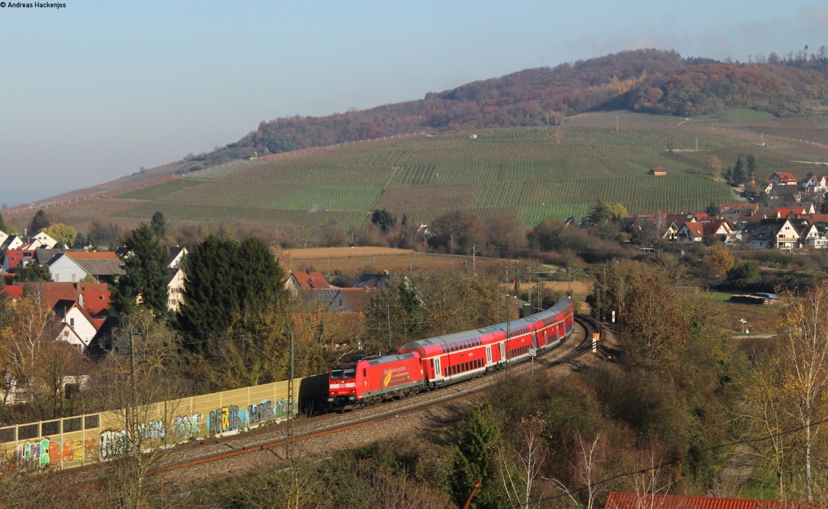 146 109-4   Baden Wrttemberg erfahren  mit dem RE 26517 (Offenburg-Basel Bad Bf) bei Schallstadt 27.11.13
