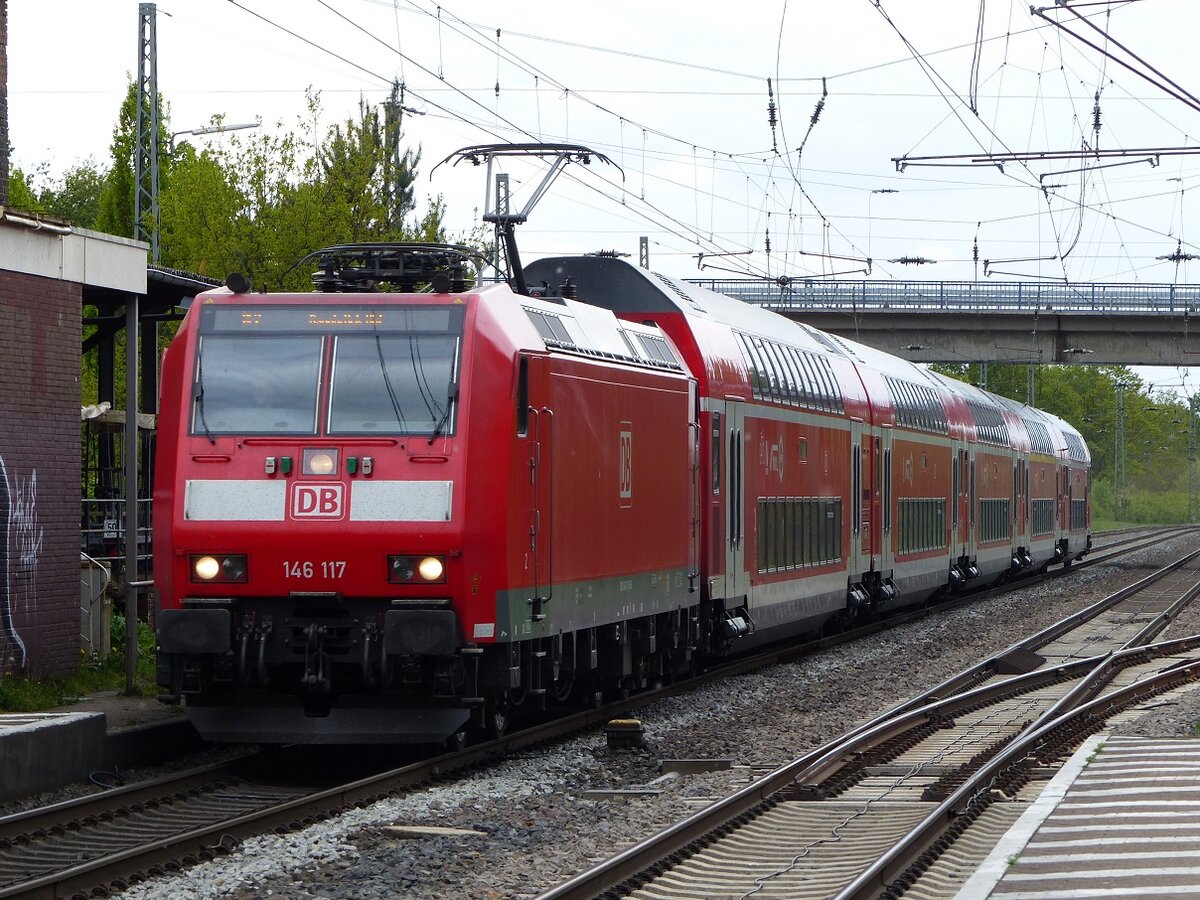 146 117 mit RE2 Düsseldorf - Osnabrück in Brock=Ostbevern, 05.05.2022