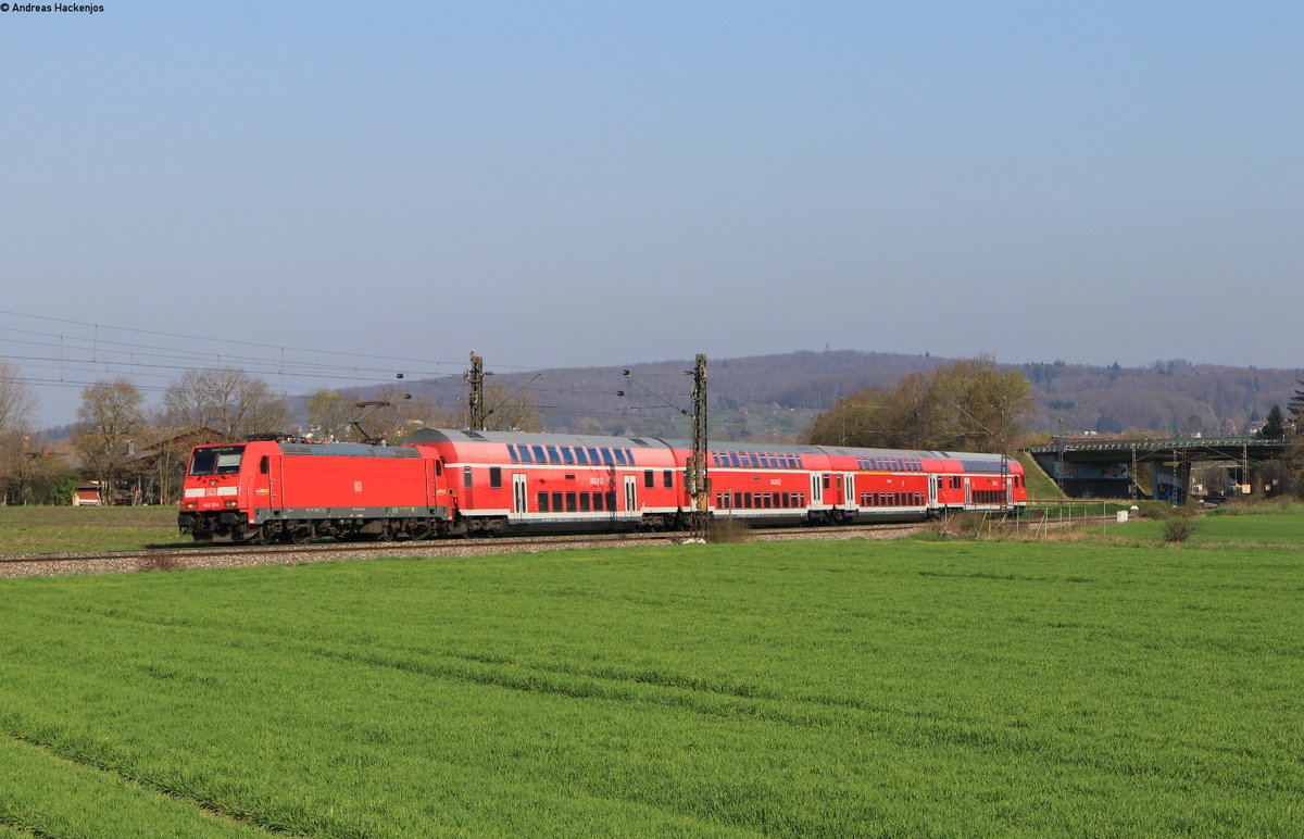 146 204-3 mit dem RE 17019 (Offenburg-Basel Bad Bf) bei Kollmarsreute 19.3.20