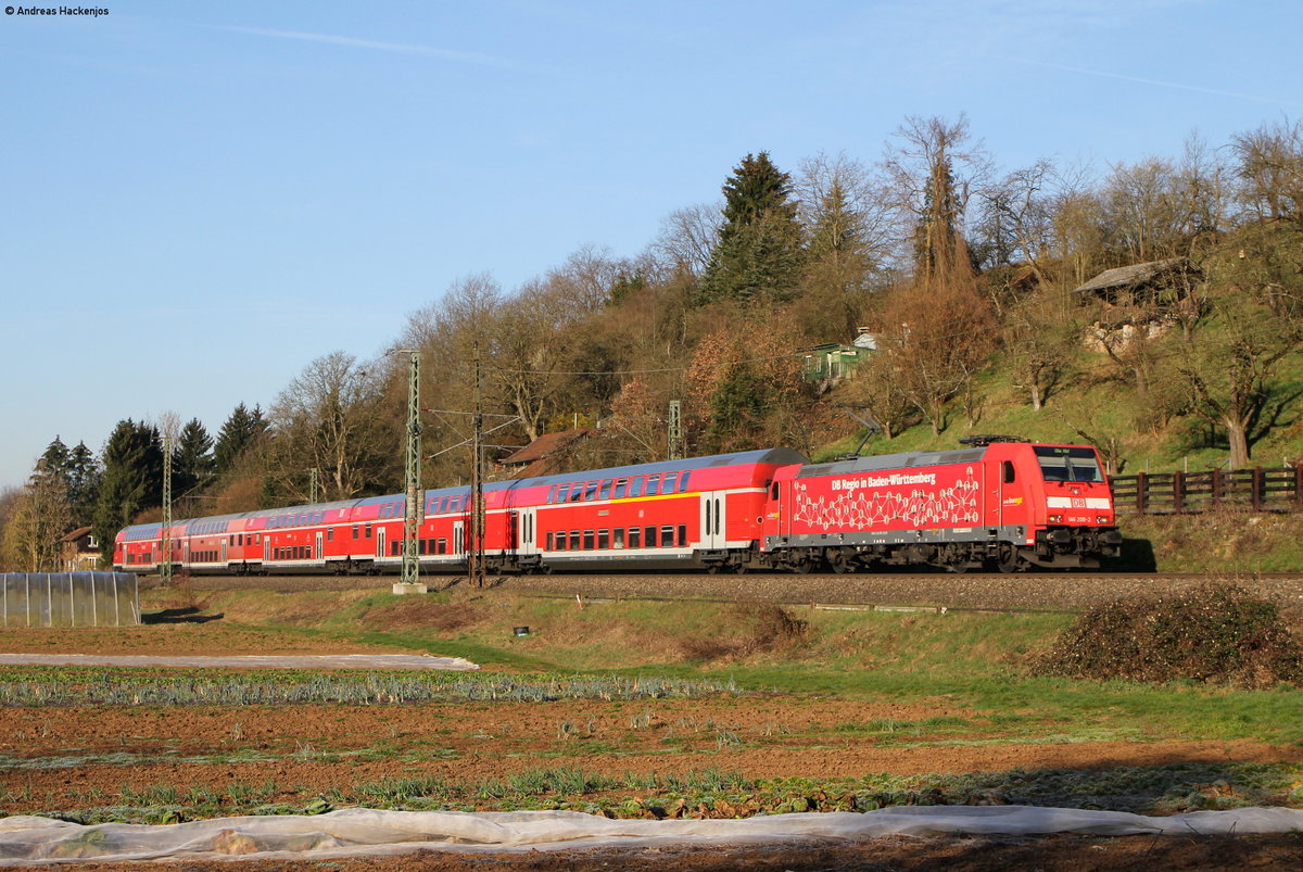 146 209-2  DB Regio in BaWü  mit der RB 19215 (Stuttgart Hbf-Ulm Hbf) bei Reichenbach 20.3.19