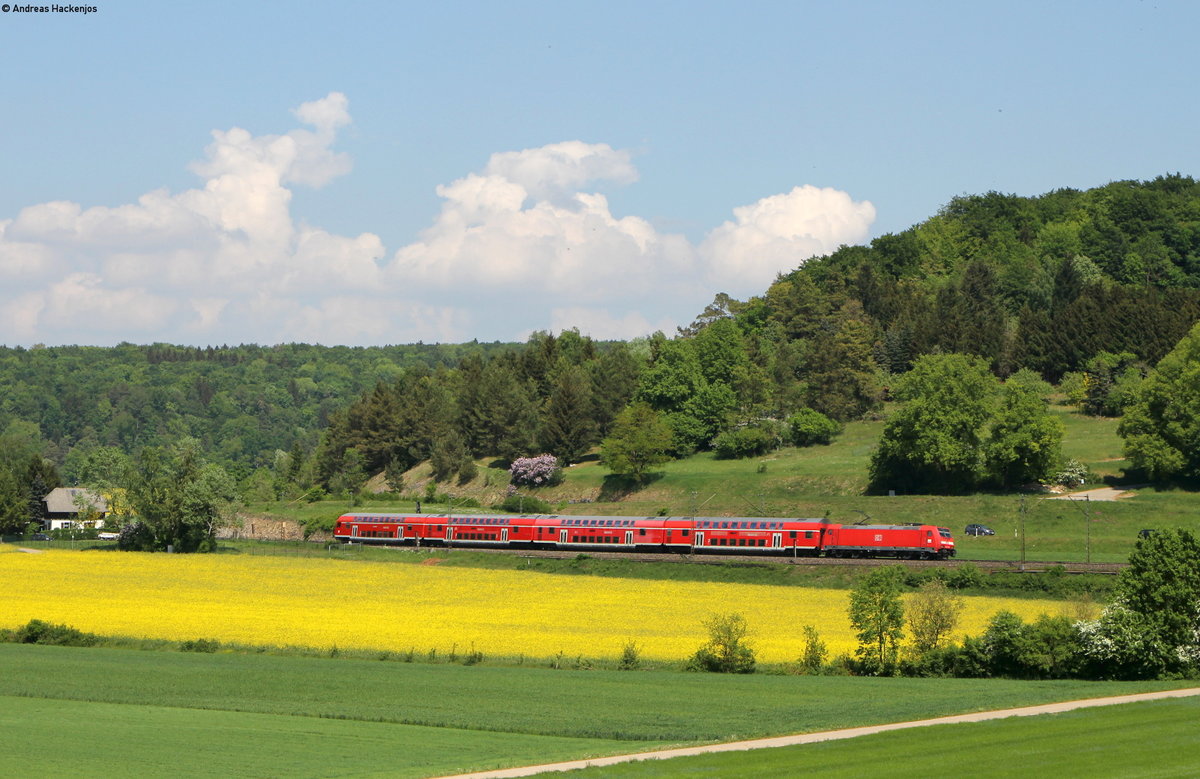 146 210-0 mit der RB 19239 (Geislingen(Steige)-Ulm Hbf) bei Urspring 12.5.18