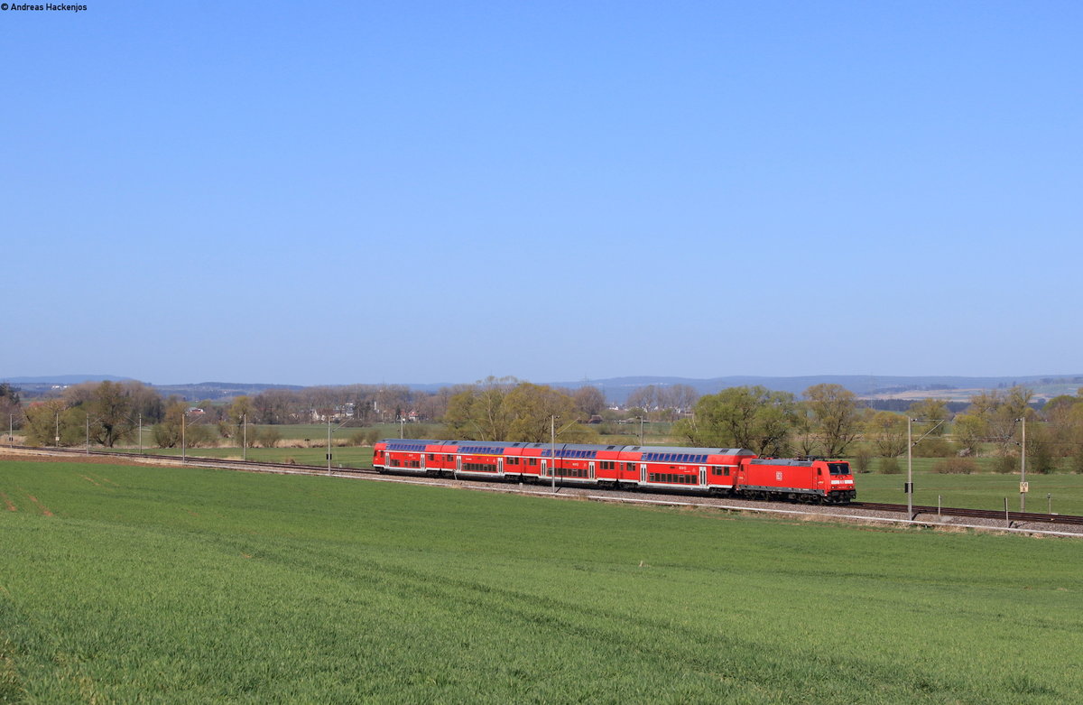 146 214-2 mit dem RE 4715 (Karlsruhe Hbf-Konstanz) bei Gutmadingen 14.4.20