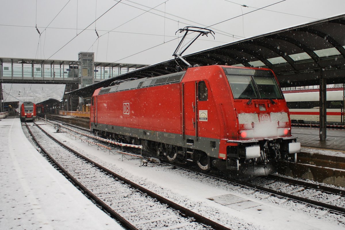 146 224-1 rangiert am 5.1.2019 im Ulmer Hauptbahnhof.