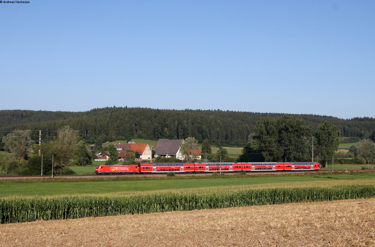 146 225-8 mit dem RE 4713 (Karlsruhe Hbf-Immendingen) bei Klengen 26.8.19