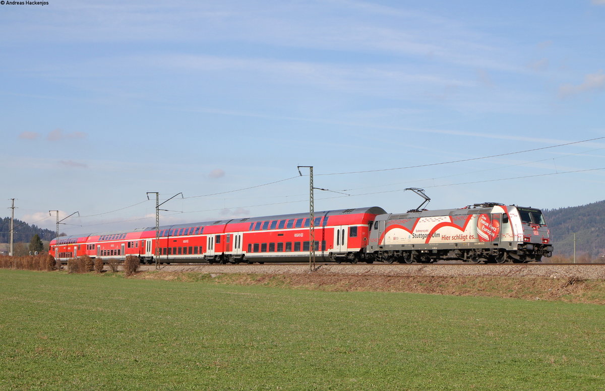 146 227-4  Neubaustrecke Stuttgart-Ulm  mit der RB 17213 (Freiburg(Brsg)Hbf-Neustadt(Schwarzw)) bei Kirchzarten 10.3.17