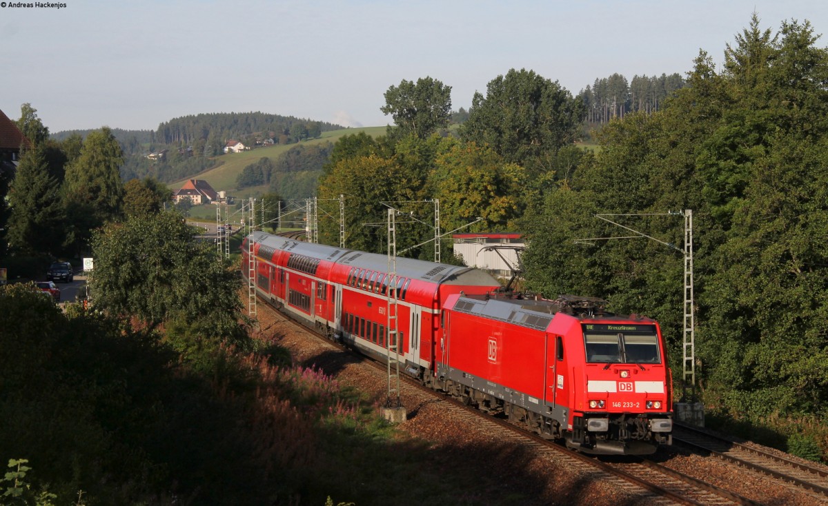 146 233-2  Donaueschingen  mit dem IRe 5309 (Karlsruhe Hbf-Kreuzlingen) bei St.Georgen 21.9.13