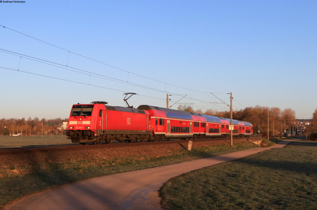 146 235-7 mit dem RE 29005 (St.Georgen(Schwarzw)-Konstanz) bei Donaueschingen 23.4.21