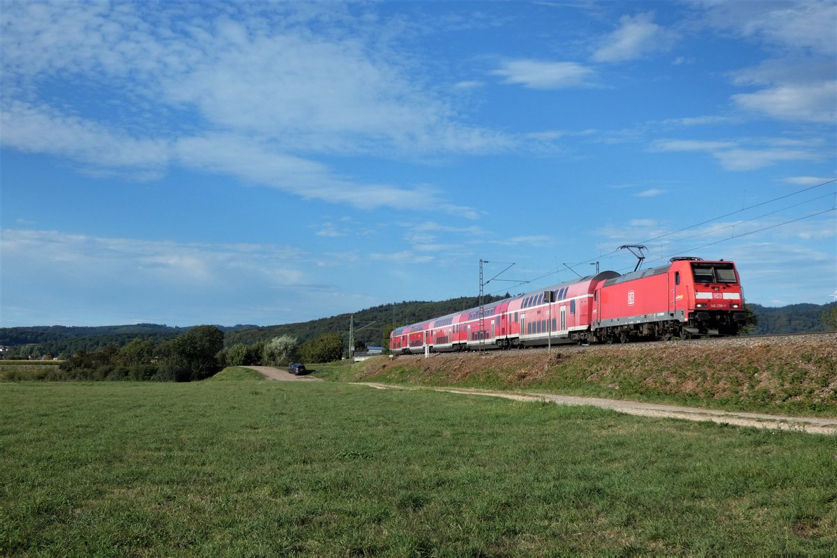 146 238 mit dem RB17127 (Offenburg - Freiburg(Breisgau) Hbf) am 04.09.2020 bei Sexau.