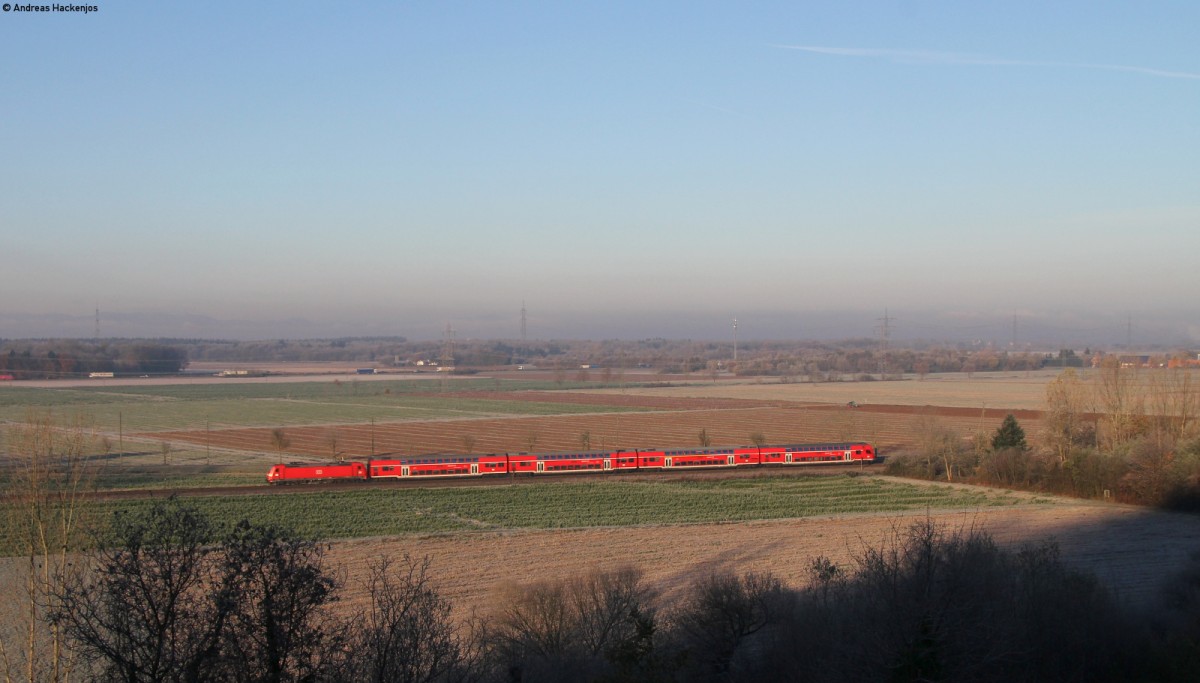146 239-9  Hausach  mit dem RE 26703 (Karlsruhe Hbf-Freiburg(Breisgau) Hbf) bei Riegel 27.11.13
