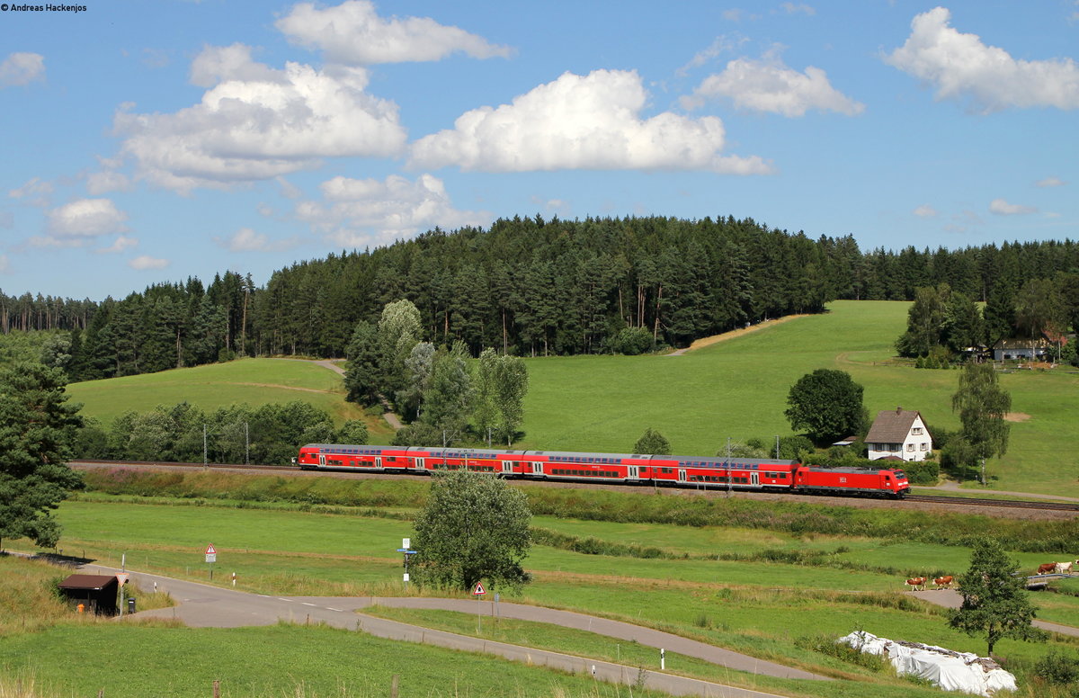 146 239-9 mit dem RE 4729 (Karlsruhe Hbf-Konstanz) bei Stockburg 30.7.16