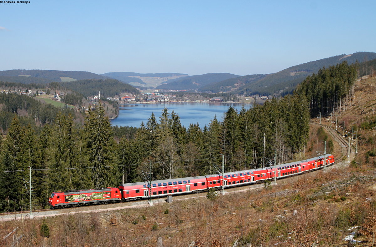 146 239-9  Vogtsbauernhof  mit der RB 17273 (Freiburg(Brsg)Hbf-Seebrugg) bei Titisee 29.3.19