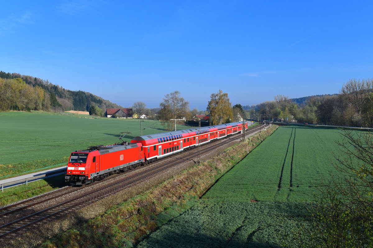 146 245 mit einem RE am 14.04.2018 bei Einöd. 