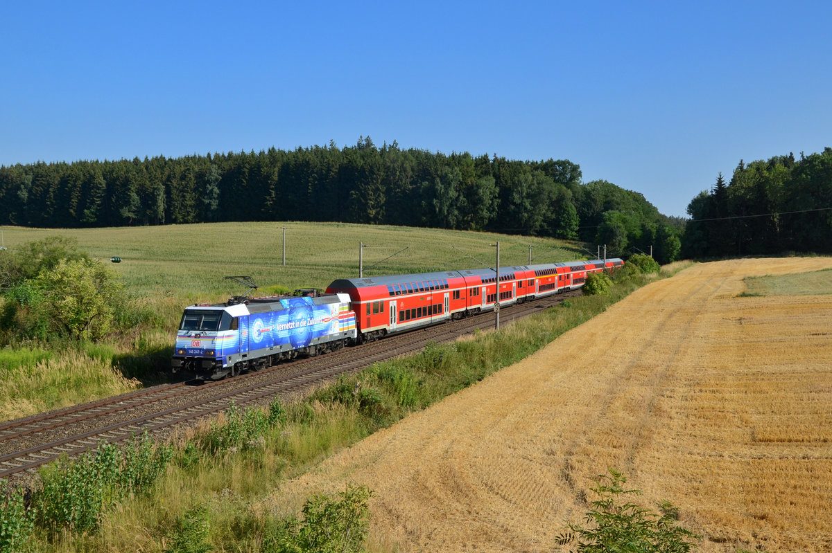 146 247 mit einem RE am 07.08.2015 bei Kläham.