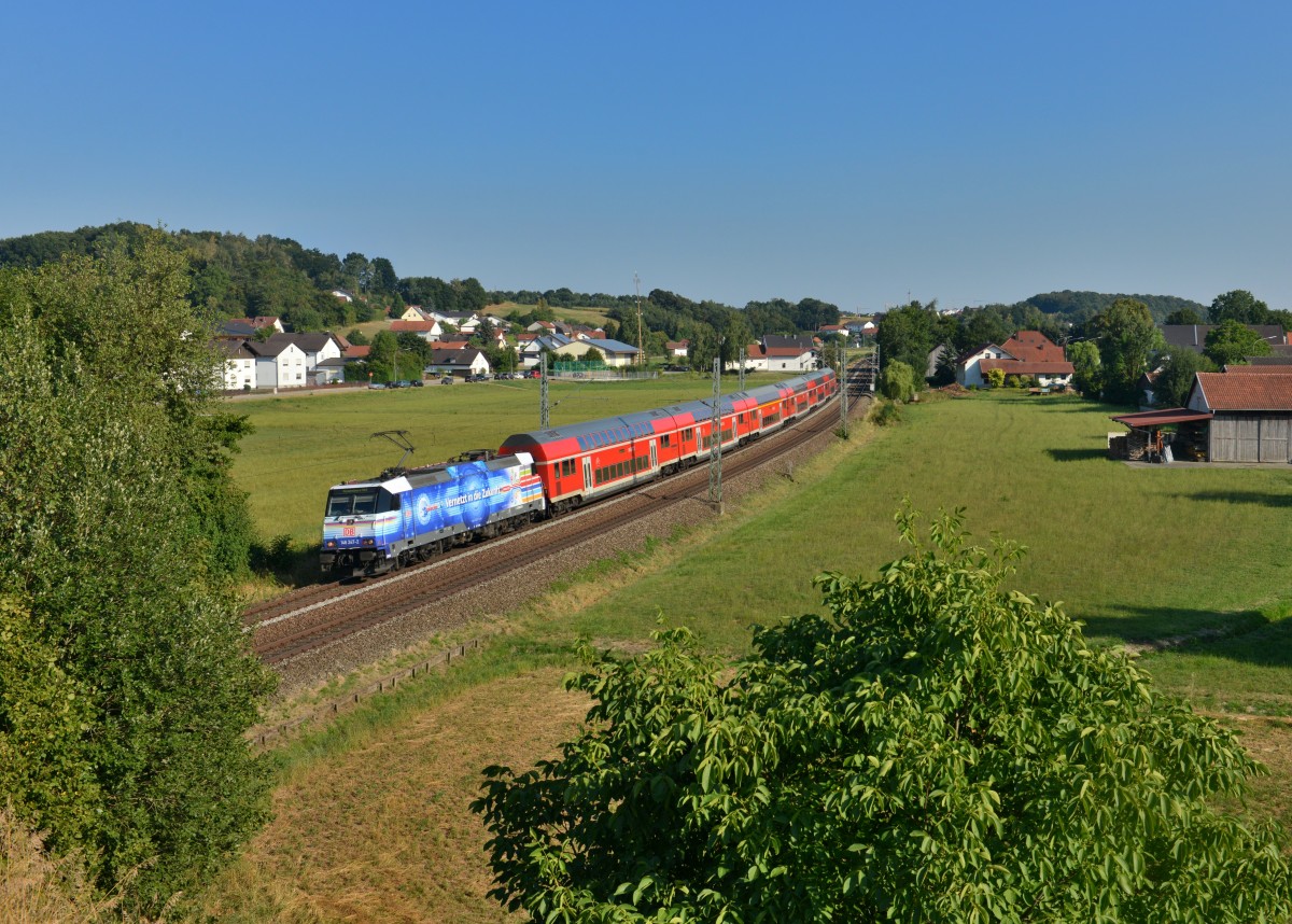 146 247 mit einem RE am 07.08.2015 bei Ergoldsbach. 
