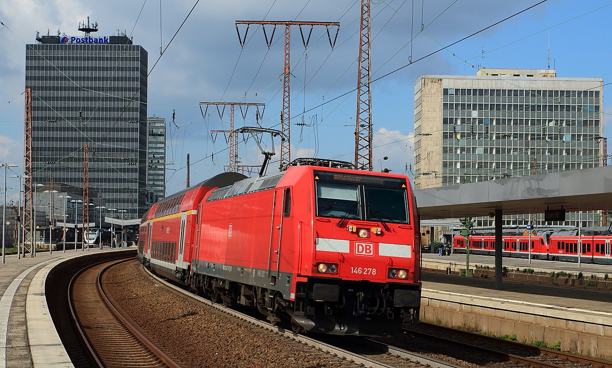 146 278 verläßt am 16.04.2016 Essen Hbf.
