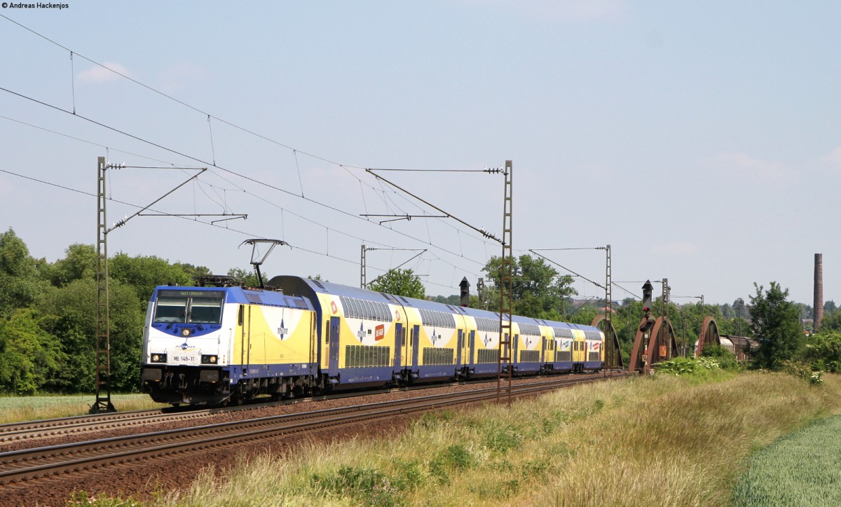 146 511-1 mit dem ME 82823 (Uelzen-Göttingen) bei Elze 12.6.15