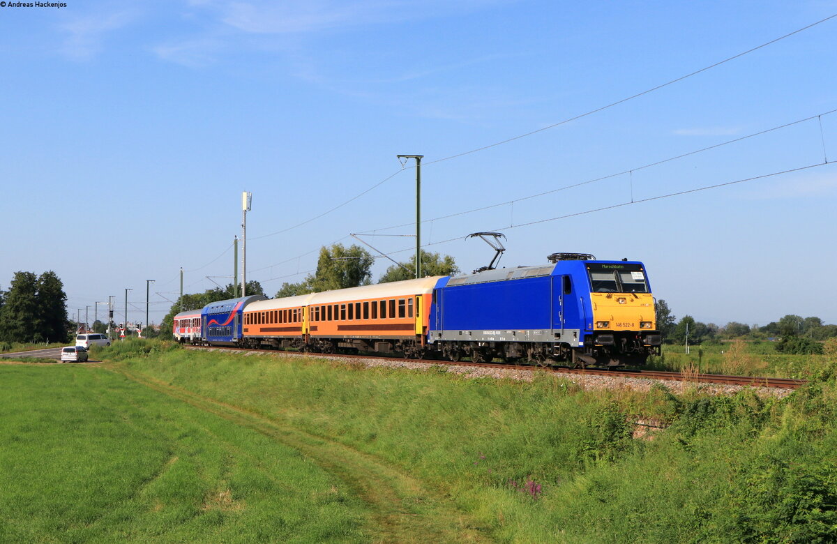 146 522-8 mit der S 88362 (Freiburg(Brsg)Hbf-Waldkirch) bei Denzlingen 12.8.21