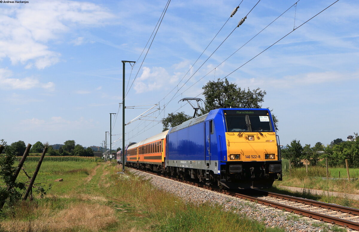146 522-8 mit der S 88370 (Freiburg(Brsg)Hbf-Waldkirch) bei Batzenhäusle 12.8.21