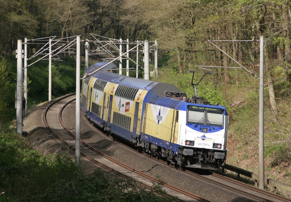 146 538 mit DLr 81992 (Tostedt–Hamburg Hbf) am 04.05.2016 zwischen Klecken und Hittfeld