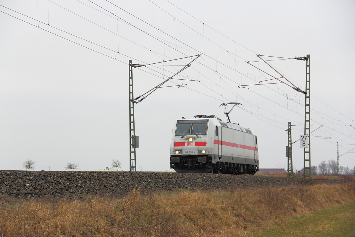 146 553-3 DB bei Reundorf am 11.02.2015.