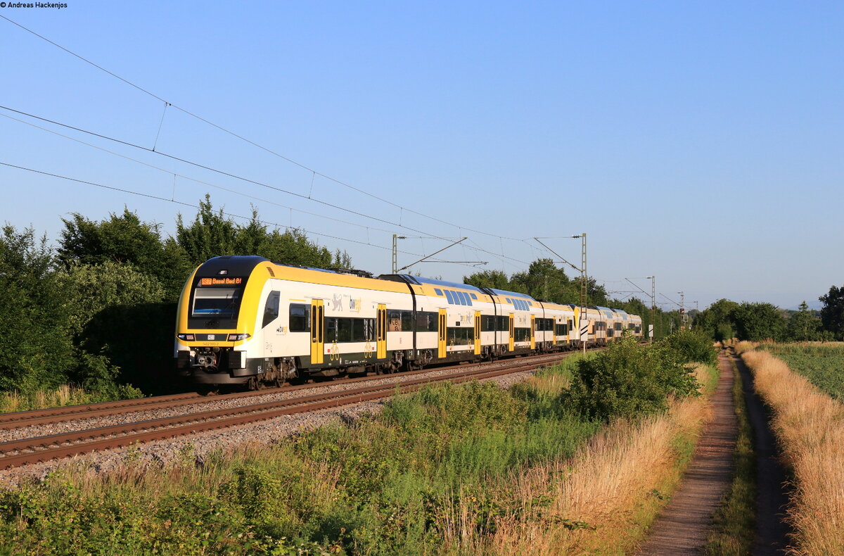 1462 003 und 1462 014 als RE 17003 (Offenburg - Basel Bad Bf) bei Köndringen 10.6.22