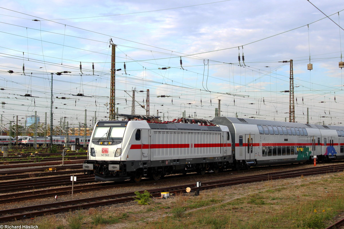 147 562 stand am 06.10.2018 im Vorfeld vom Leipzig Hbf. DAS BILD HAB ICH AUS DEM RE6 GEMACHT!