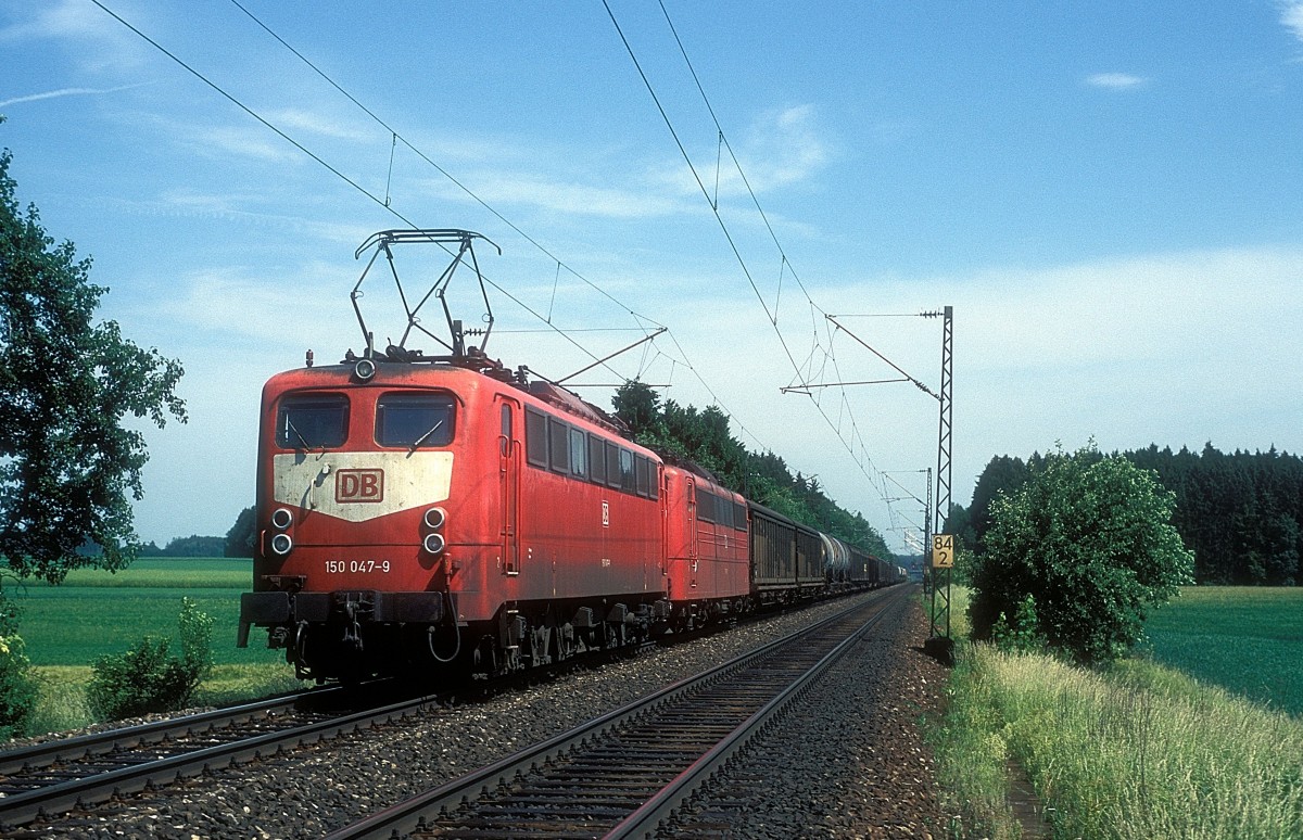 150 047 + 151 015  bei Ulm  06.06.98